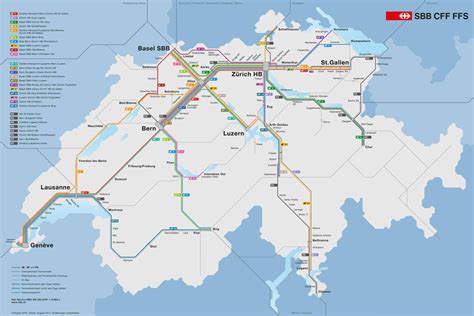 Swiss Rail Route Map