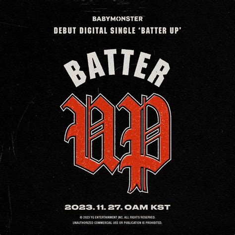 BABYMONSTER - BATTER UP (Debut Digital Single Title Poster) : r/kpop