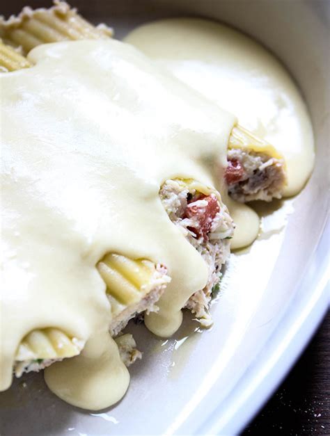 Crab Stuffed Manicotti with Alfredo Sauce » Sea Salt Savorings