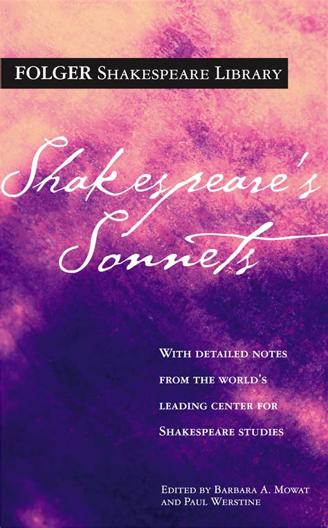 Shakespeare's Sonnets | Book by William Shakespeare, Dr. Barbara A. Mowat, Paul Werstine ...