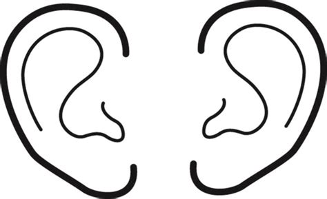 ears clipart black and white - Clip Art Library