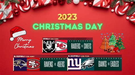 NFL Christmas Games 2023: TV Schedule, Times, How to Watch