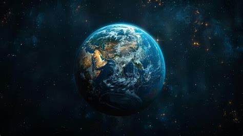 Earth from space showing the earths atmosphere and the earths ...