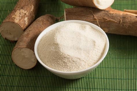 Manioc Flour in a bowl stock image. Image of dish, food - 112515707