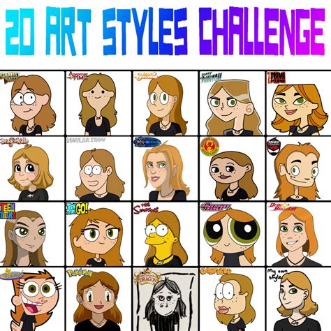 20 Styles Challenge! by LunaTheNightFury | Zeichen ideen, Zeichnen, Zeichen