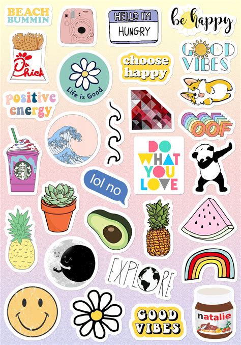 5 Set Small & Large Aesthetic Stickers for Phone Case 11 - Etsy | Autocollant, Autocollants ...