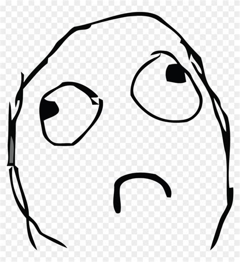 Simple Sad Troll Face - Sad Face Meme Png - Free Transparent PNG ...