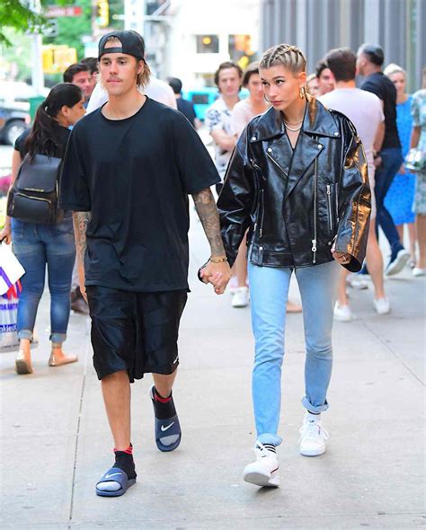 Justin Bieber & Hailey Baldwin Hold Hands Leaving Lunch in New York