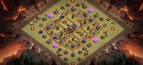 2023 Town Hall 10 War base layout with Copy Link of layout - Base of Clans