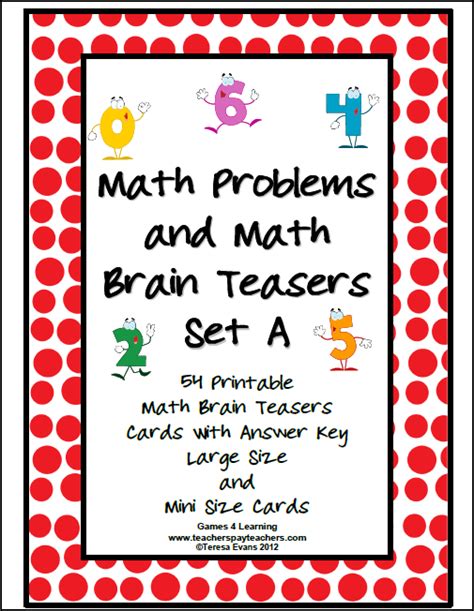 Fun Games 4 Learning: I LOVE Brain Teasers!