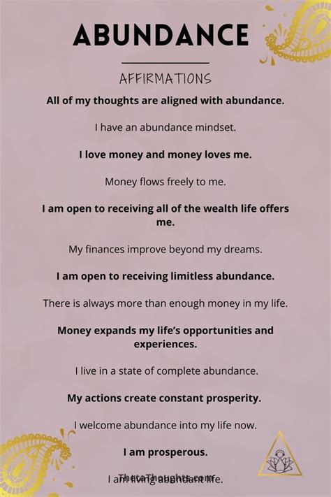 Positive Affirmations for Abundance | Money Mindset