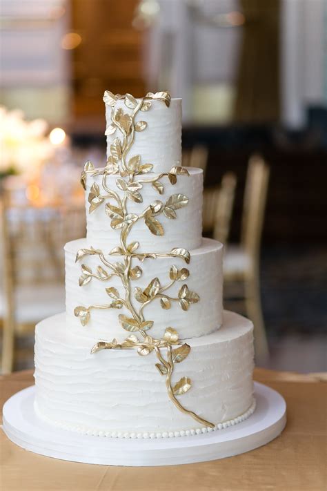 Wedding Cake with Gold Leaf - Elizabeth Anne Designs: The Wedding Blog