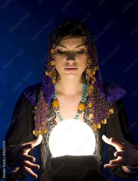 Fortune-teller with Crystal Ball Stock Photo | Adobe Stock