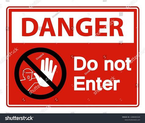 Danger Do Not Enter Symbol Sign Stock Vector (Royalty Free) 2289493105 ...