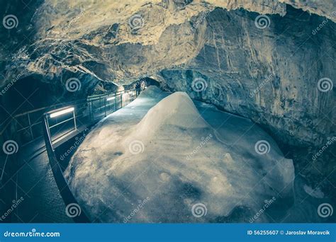 Demanovska ice cave stock image. Image of fisheye, grotto - 56255607