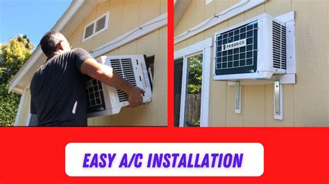 How to install a window air conditioning unit through a wall. - YouTube