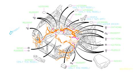 subaru Outback Wiring Harness Center Bulkhead - 81403AL77A - Genuine subaru Part