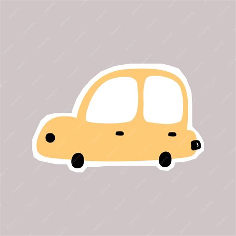 Premium Vector | Cute car stickers vector design