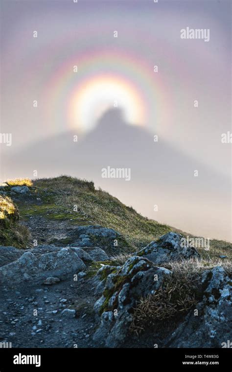 Double brocken spectre from mountain summit Stock Photo - Alamy