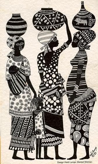 african woman painting black and white - Big Piece Weblog Bildergalerie