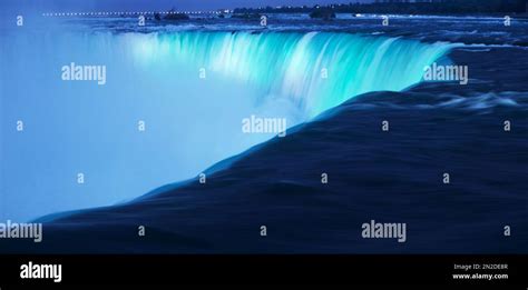 An aerial view of Niagara Falls at night Stock Photo - Alamy