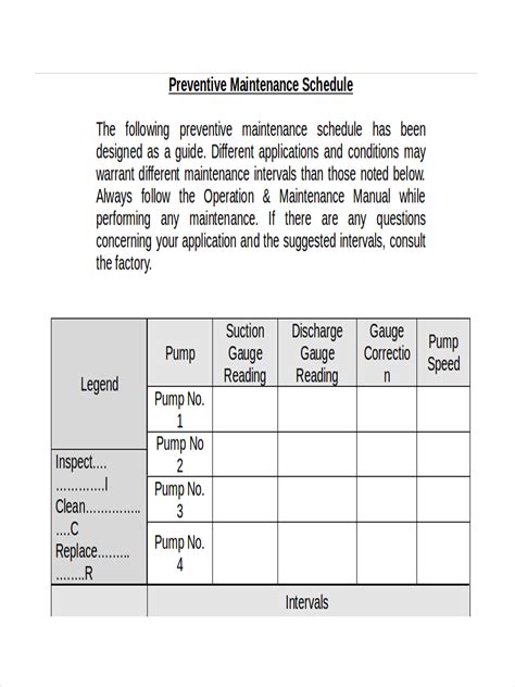 Preventive Maintenance Schedule - 14+ Examples, Format, Word, Excel, Page, sheets, How To Make, Pdf