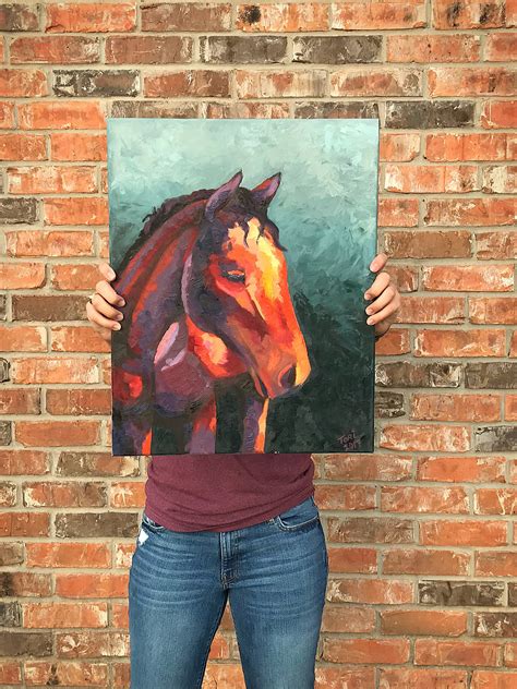 Red Horse. Horse Painting. Oil Painting. Horse Art. Horse - Etsy