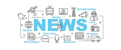 news banner with line art icons 672831 Vector Art at Vecteezy