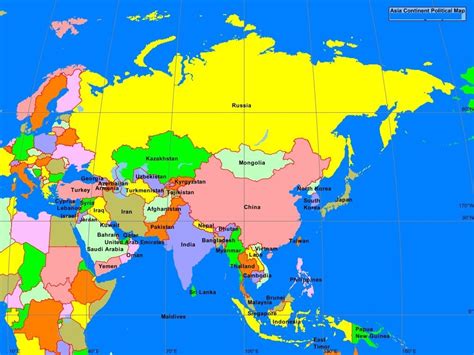 Free Large Map of Asia Political | World Map With Countries