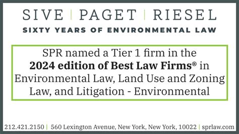 Sive, Paget & Riesel named a Tier 1 firm in the 2024 edition of Best ...