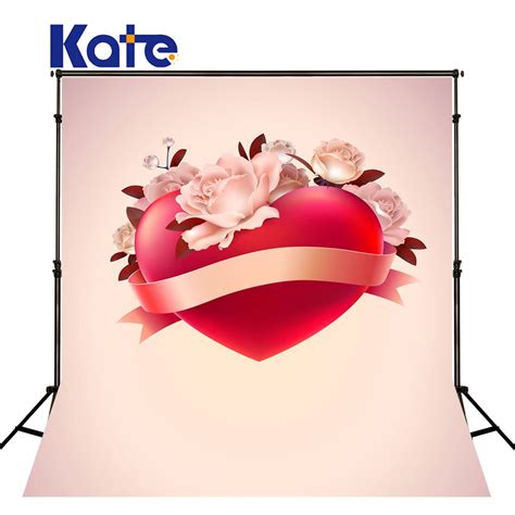 KATE 5x7ft Valentine'S Day Background Photography Backdrops Pink Flower Wedding Backdrop Newborn ...