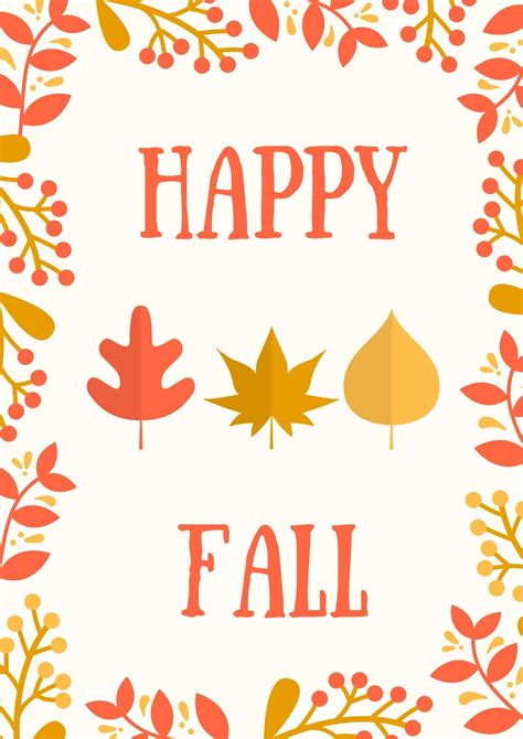 Happy Fall free printables