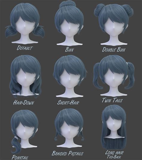 Anime Hairstyles, Aurthur Cayley | Anime hair, Blender hair, Female anime hairstyles