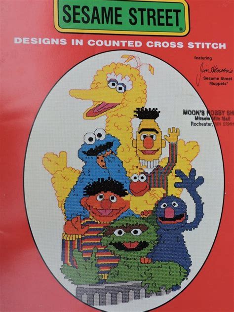 Bert Ernie Grover Big Bird Oscar Sesame Street Designs Cross | Etsy ...