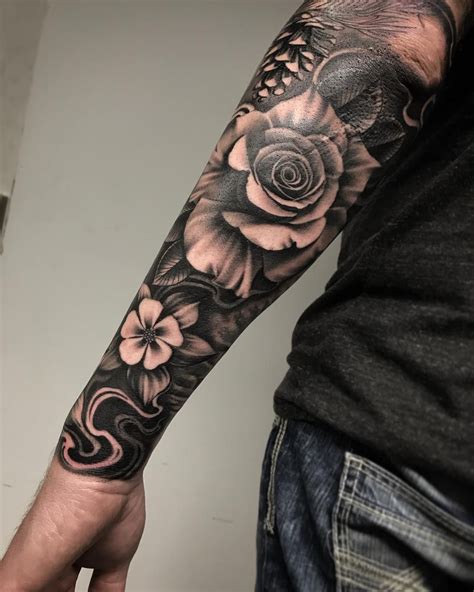 Floral tattoos can also be masculine fellas don’t think roses are just ...