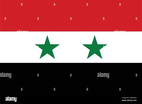 National Flag of Syria original size and colors vector illustration, government of the Syrian ...