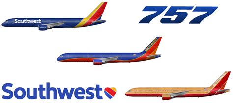 Southwest Airlines 757-200 livery history - aviation concepts - Gallery ...