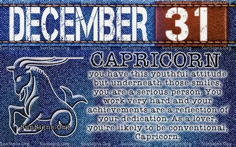 December 31 Zodiac Horoscope Birthday Personality - SunSigns.Org