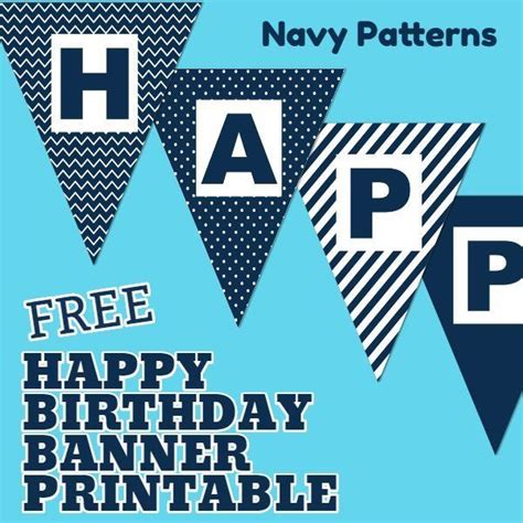 Free Happy Birthday Banner Printable (17 Unique Banners For Your Party) | Happy birthday banner ...