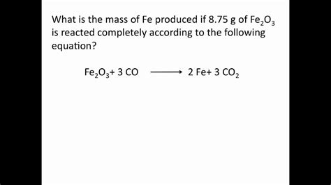 Chemical Equations And Stoichiometry Worksheet