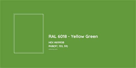 About RAL 6018 - Yellow Green Color - Color codes, similar colors and paints - colorxs.com