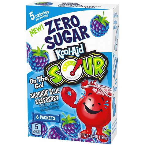 Buy Kool-Aid Zero Sugar Sour Shockin' Blue Raspberry Flavored Drink Mix ...