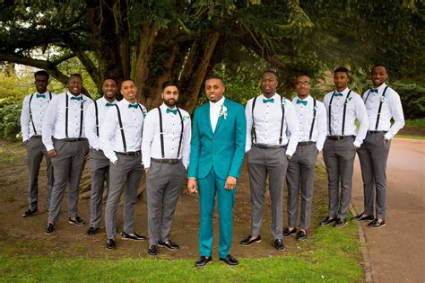 Teal and grey groomsmen attire and teal grooms suit Teal And Grey Wedding, Teal Wedding Theme ...