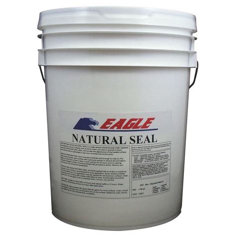 Eagle 5 Gal. Natural Seal Penetrating Clear Water-Based Concrete and Masonry Water Repellant ...