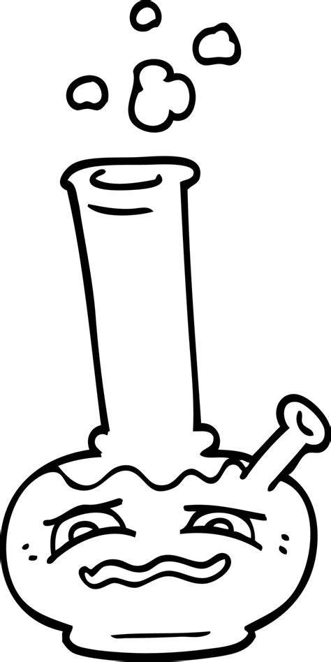 line drawing cartoon bong 12167700 Vector Art at Vecteezy