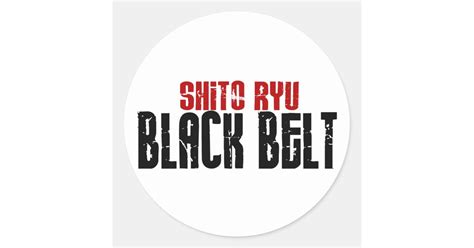 Shito Ryu Black Belt Karate Classic Round Sticker | Zazzle