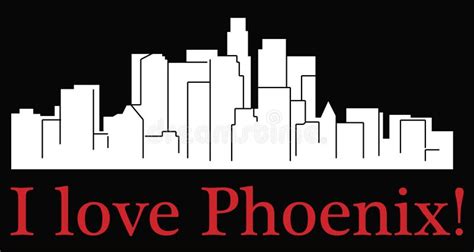 Phoenix, Arizona, City Silhouette Stock Vector - Illustration of dark, cityscape: 295436709