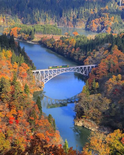 First Tadami River Bridge: Scenic Rail Bridge With Limited Passing Trains