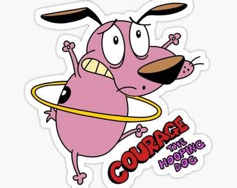 Courage the Cowardly Dog Stickers Vinyl Decal Laptop Decal | Etsy