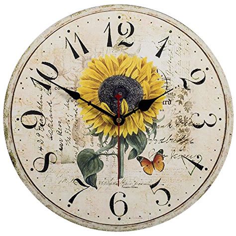 Invite The Happy In With A Sunny Sunflower Wall Clock